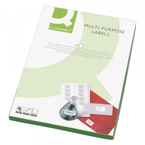 Q-Connect KF26050 white multipurpose labels, 199.6mm x 289mm (100 labels) KF26050 235209 - 1