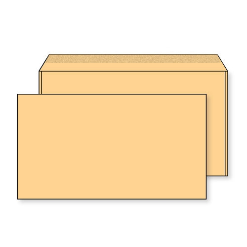 Q-Connect KF3414 envelopes, DL size, gummed, manilla, 70g (1,000-pack)  500300 - 1