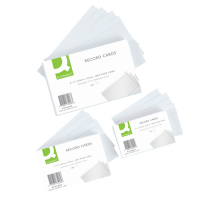 Q-Connect KF35206 ruled white record card, 203mm x127mm (100-pack) KF35206 299104