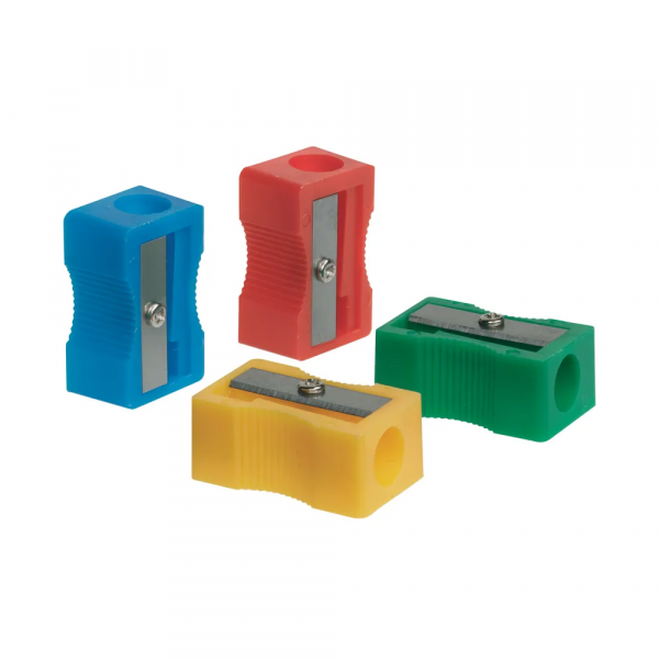 Q-Connect KF76992 Plastic single hole assorted pencil sharpeners (10-pack)  KF76992 405399 - 1