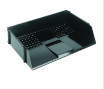 Letter tray (A4+) | Q-Connect KF21688 black landscape 246250 - 1