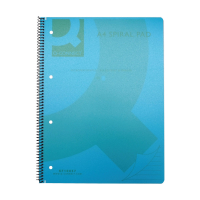 Notepad spiral A4 | blue | Q-Connect | 80 sheets | 5-pack 500586