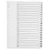 Plastic tabs 1-20 (20 white tabs) | A4, 11-hole | Q-Connect KF01356