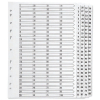 Q-Connect white A4 cardboard tabs with indexes 1-100 (11 holes)