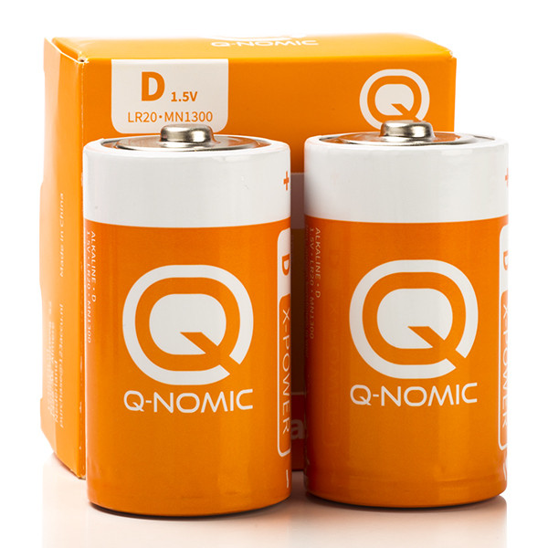 Q-Nomic Alkaline 1.5VD batteries (2-pack) D LR20 MN1300 MonoD AQN00017 - 2