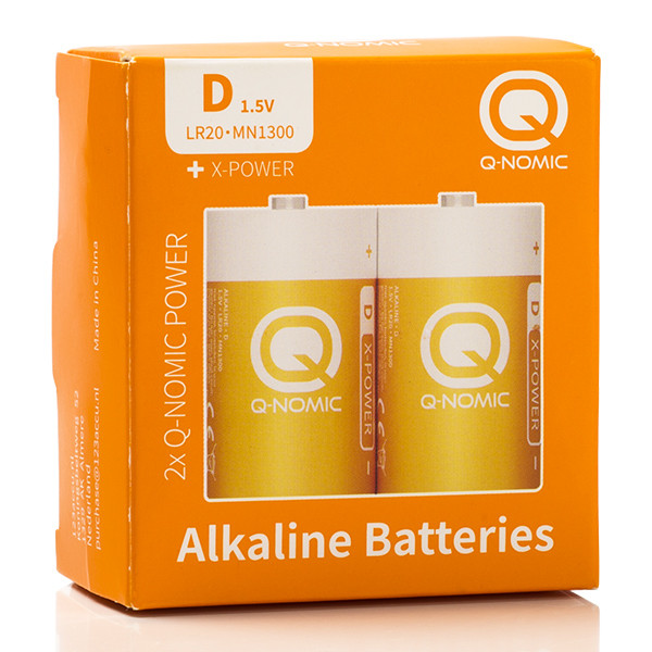 Q-Nomic Alkaline 1.5VD batteries (2-pack) D LR20 MN1300 MonoD AQN00017 - 4