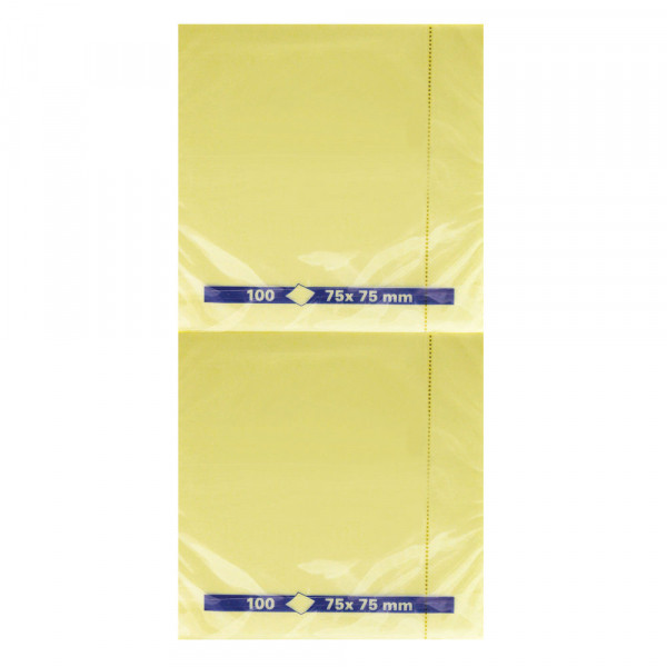 Quick Note yellow repositionable pad, 75mm x 75mm (12-pack) 3-654-01 405375 - 1