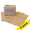Moving boxes with double bottom | brown | Raadhuis | 5-pack