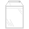 Town hall A4 transparent  mail envelope self-adhesive, 225mm x 305mm (50-pack)