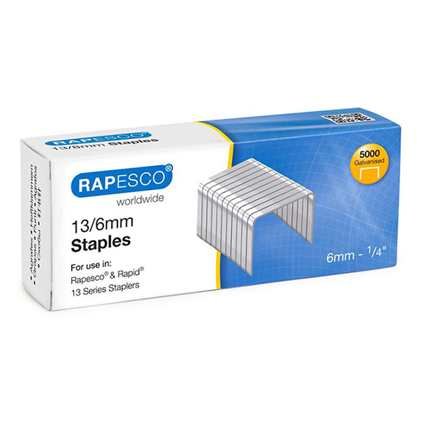 Rapesco 13/6 galvanised staples (5000-pack) S13060Z3 202091 - 1