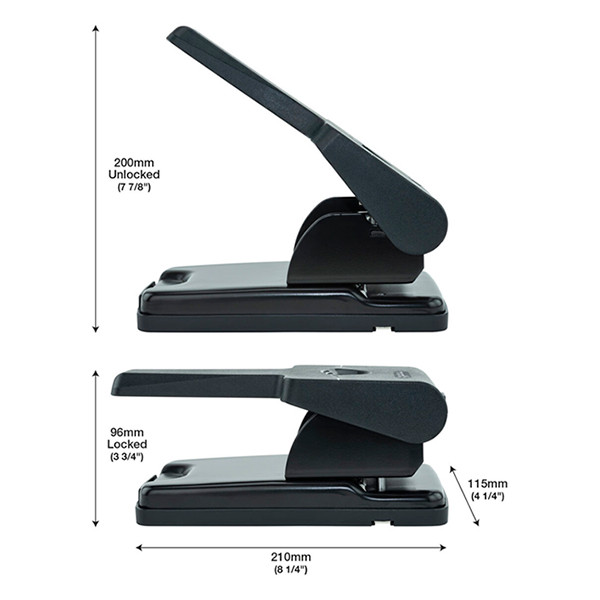 2-hole punch 5.5mm (63 sheets) | black | Rapesco HD865-P Heavy Duty 202097 - 5