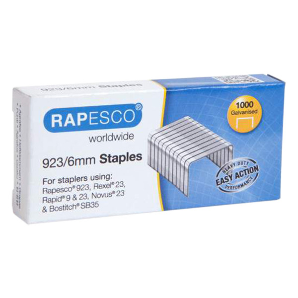 Rapesco 23/6 galvanised staples (1000-pack) 1235 226814 - 1