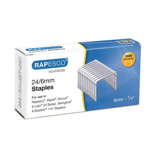 Rapesco 24/6 galvanised staples (1000-pack) S24607Z3 236252 - 1