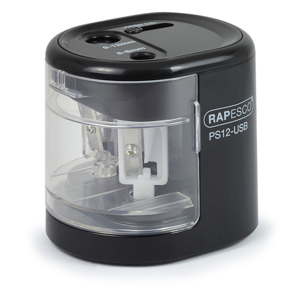 Electric pencil sharpener | Rapesco black 226812 - 1