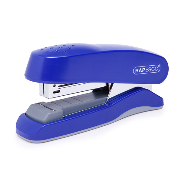 Rapesco Flat Clinch Half Strip blue stapler 1143 202056 - 1
