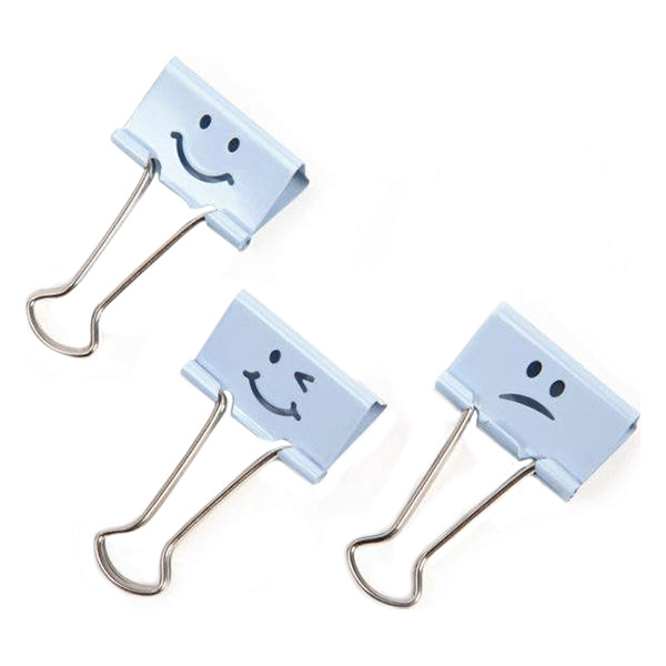 Foldback clip 19mm | powder blue | Rapesco Emoji | 20-pack 226805 - 1