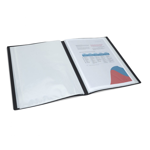 Rapesco Germ-Savvy antibacterial black A4 display folder, 40 inserts (2-pack) 1644 202063 - 3