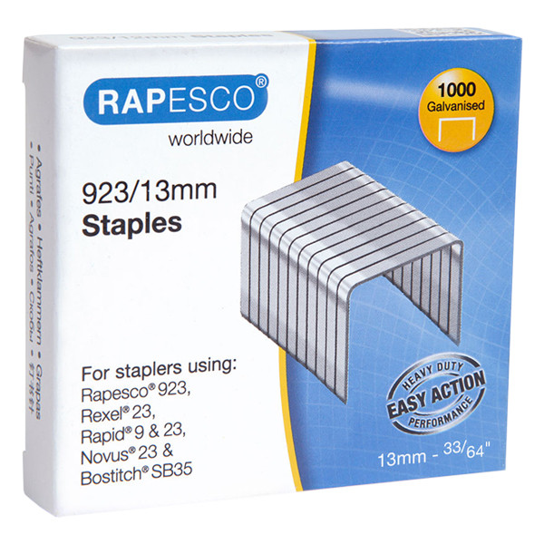 Staples 23/13 | galvanised | Rapesco | 1000-pack 226824 - 1