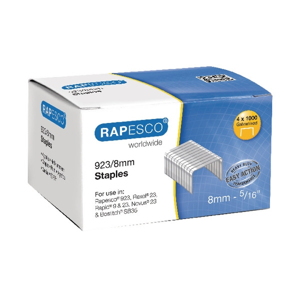 Rapesco Staples 923 series, 8mm (4000-pack) HT92308 246238 - 1