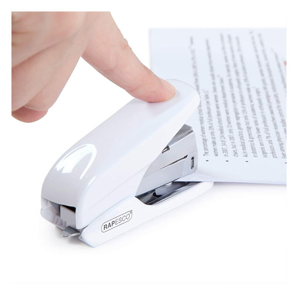 Rapesco X5-Mini Less Effort white stapler 1310 202054 - 2