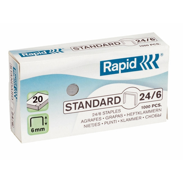 Rapid 24/6 galvanised staples (1000-pack) 24855600 202000 - 1