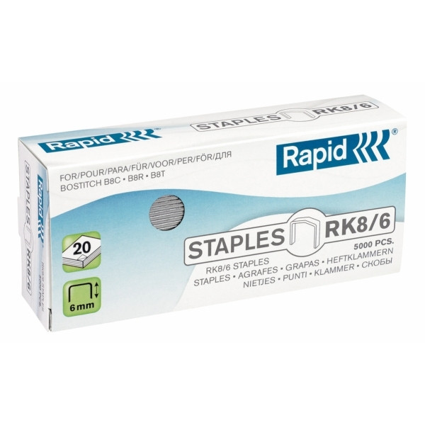Rapid RK8 (B8) standard staples (5000-pack) 24873700 202038 - 1