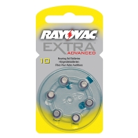 Rayovac Extra Advanced 10 yellow hearing aid batteries (6-pack) PR70 204800