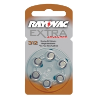 Rayovac Extra Advanced 312 brown hearing aid batteries (6-pack) PR41 204802