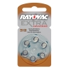 Rayovac Extra Advanced 312 brown hearing aid batteries (6-pack)
