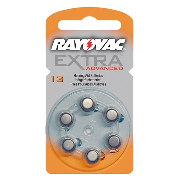 Rayovac hearing aid battery 13 additional advanced (orange) (6-pack) PR48 204801 - 1