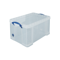 Really Useful transparent plastic storage box, 48 litres UB48C 200420