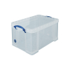 Really Useful transparent plastic storage box, 48 litres
