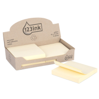 Recycled Sticky Notes 76 x 76mm | 100 sheets yellow | 123ink | 6-pack 300466