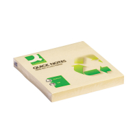 Recycled Sticky Notes 76 x 76mm | 100 sheets yellow | Q-Connect KF05609 235133