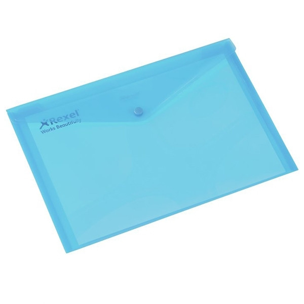 A4 Document envelope | Rexel transparent blue 208075 - 1