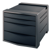 Rexel Choices black drawer unit (4 drawers) 208241 - 1