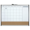 Whiteboard/corkboard 58.5 x 43cm with monthly planner | Rexel Quartet