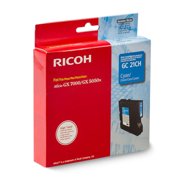 Ricoh 405537 high capacity cyan ink cartridge (original Ricoh) 405537 067042 - 1