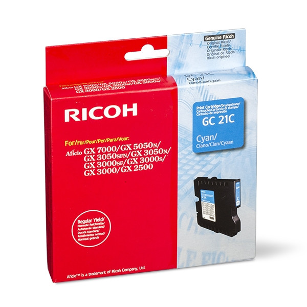 Ricoh GC-21C cyan gel cartridge (original Ricoh) 405533 074890 - 1