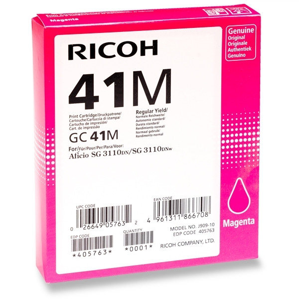 Ricoh GC-41M high-capacity magenta gel cartridge (original) 073794 - 1