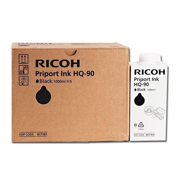 Ricoh HQ90L (817161) black ink cartridge 6-pack (original) 817161 073652 - 1