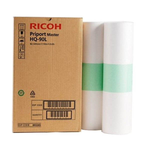 Ricoh HQ90L (893265) master roll 2-pack (original) 893265 073654 - 1