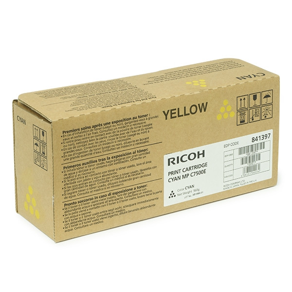 Ricoh MP C6000/C7500 yellow toner (original) 841103 841399 842070 073942 - 1