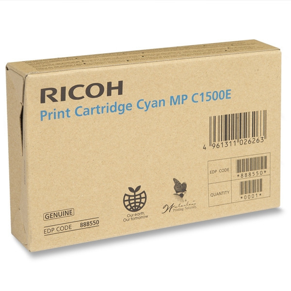Ricoh type MP C1500 C cyan gel toner (original) 888550 074822 - 1