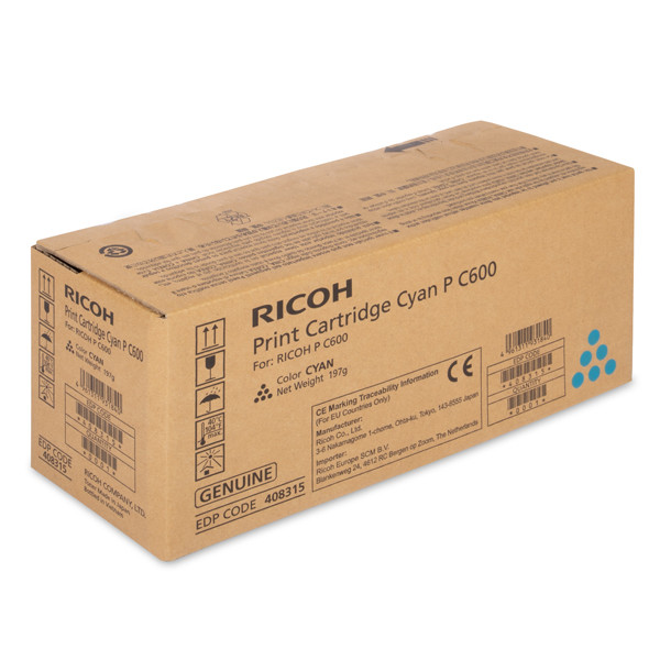 Ricoh type P C600 cyan toner (original Ricoh) 408315 602285 - 1