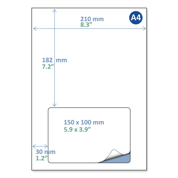 Rillstab A4 packing slip label / return label, 150mm x 100mm (100 sheets) 89171 068130 - 1