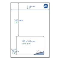 Rillstab A4 packing slip label / return label, 150mm x 100mm (500 sheets) 88871 068131