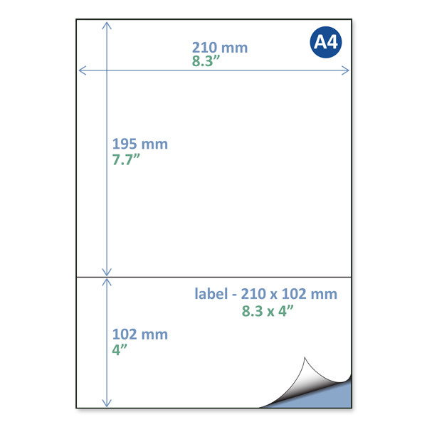 Rillstab A4 packing slip label / return label, 210mm x 102mm (100 sheets) 89170 068128 - 1