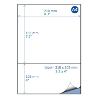 Packing slip/ return labels (210 x 102mm) | Rillstab | 100 labels 068128