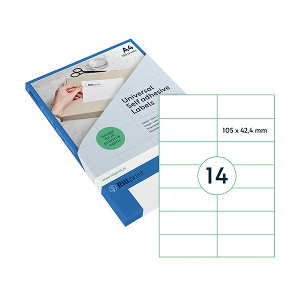 Rillstab Rillprint transparent address labels, 105mm x 42.4mm (350 labels) 83218 068154 - 1